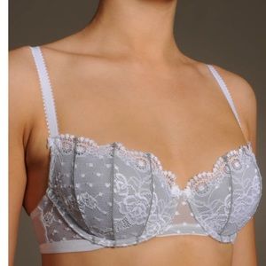 DKNY Jolie Nuit Balconette Bra - Gray, Style 452112 Size 32DD